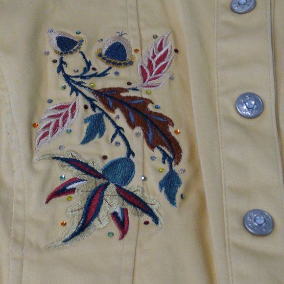 A.M.I. Customized Embroidered w/ Swarovski Rhinestones Western Style Med. Jacket - Picture 16 of 16